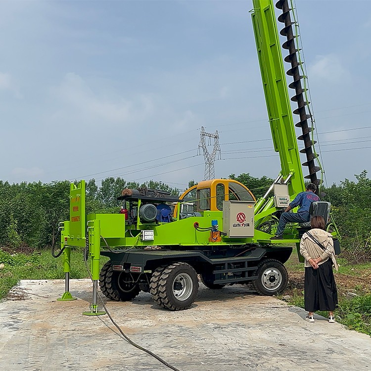 Wheel Spiral Pile Driver